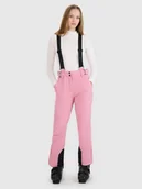 Spodnie narciarskie - 4F Spodnie narciarskie membrana 5000 damskie - różowe S - miniaturka - grafika 1