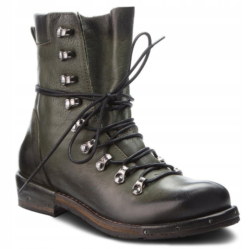 EVA MINGE BOTKI DAMSKIE KHAKI SKÓRZANE 36 3B9G7* 36 3B9