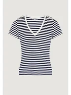 Koszulki i topy damskie - Morgan T-Shirt 241-DINA Granatowy Regular Fit - miniaturka - grafika 1