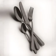 Sztućce dla dzieci - MEPRA-Zestaw sztućców 24el. Ice Oro Nero Stoccolma - miniaturka - grafika 1