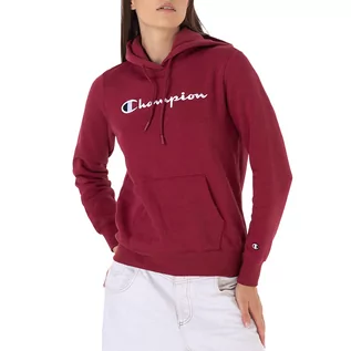Bluzy sportowe damskie - Bluza Champion Hooded Sweatshirt 116579-RS508 - czerwona - grafika 1