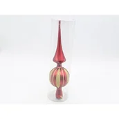 Ozdoby bożonarodzeniowe - Czubek na choinkę plastikowy 26 cm czerwony - miniaturka - grafika 1