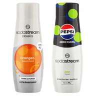 Syropy i koncentraty owocowe - Syropy SodaStream Orange Zero Pomarańcza Bez Cukru + Pepsi Max Lime Limonka - miniaturka - grafika 1