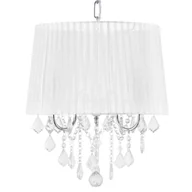 Lampy sufitowe - Beliani Lampa wisząca biała EVANS - miniaturka - grafika 1