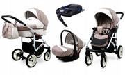 Wózki dziecięce - BabyLux WhiteLux 4w1 + baza Isofix 5903890854409 - miniaturka - grafika 1