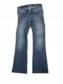 Spodnie damskie - Jeansy damskie niebieskie 7 for all mankind 38 - miniaturka - grafika 1