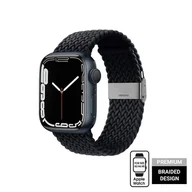 Akcesoria do smartwatchy - Crong Wave Band – Pleciony pasek do Apple Watch 42/44/45 mm (grafitowy) - miniaturka - grafika 1
