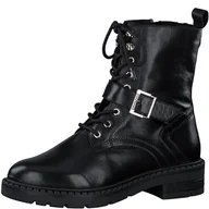 Kozaki damskie - MARCO TOZZI Buty damskie Bootie Laced 2-25234-43 półdługie kozaki, czarny, 39 EU - miniaturka - grafika 1
