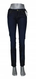 Damskie jeansy Guess Skinny 81 rurki W63A47D2HL0 niski stan granat -W27/L32 - Spodnie damskie - miniaturka - grafika 1