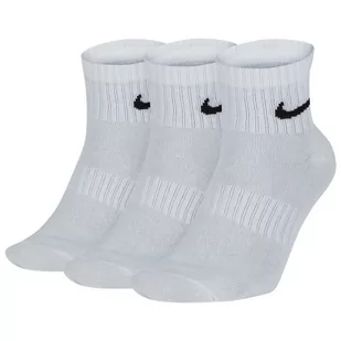Nike, Skarpety męskie, 3-pack, Everyday Lightweight Ankle SX7677 100, biały, rozmiar 42/46 - Skarpetki damskie - miniaturka - grafika 1