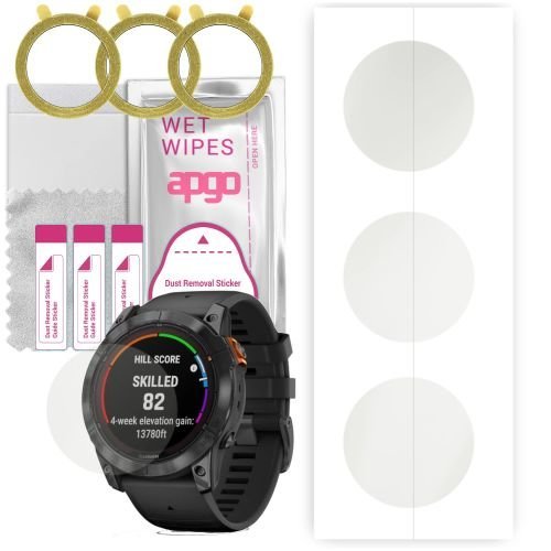 3x folia ochronna hydrożelowa MATOWA do Garmin Fenix 7X Pro - apgo Smartwatch Hydrogel MATTE Protection Ochrona na ekran smartwatcha