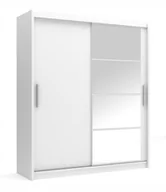 Szafy - Szafa Przesuwna Z Lustrem Biała 180 Cm Mario - miniaturka - grafika 1