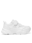 Buty dla dziewczynek - Kappa Sneakersy V3-4061 Biały - miniaturka - grafika 1