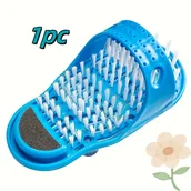 Szczotki do masażu - TEMU 1 szt. Szczotka do odklejania stóp z przyssawką, charakteryzująca się projektem przyssawki, ergonomicznym projektem i wielofunkcyjnym projektem. - miniaturka - grafika 1