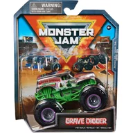 Samochody i pojazdy dla dzieci - MONSTER JAM TRUCK AUTO TERENOWE SPIN MASTER SERIA 34 GRAVE DIGGER 1:64 - miniaturka - grafika 1