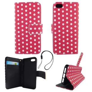 Etui na telefon komórkowy Etui na telefon komórkowy Apple iPhone 5 / 5s / SE Polka Dot Pink White - Etui i futerały do telefonów - miniaturka - grafika 1