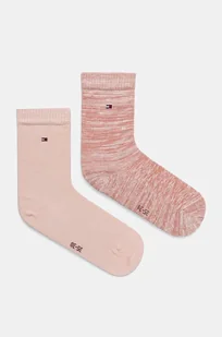 Tommy Hilfiger skarpetki 2-pack damskie kolor różowy 701229862 - Skarpetki damskie - miniaturka - grafika 1