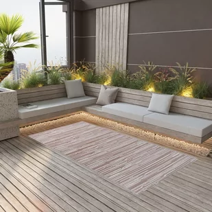 vidaXL Dywan zewnętrzny, kolor taupe, 140 x 200 cm, PP vidaXL - Dywany zewnętrzne - miniaturka - grafika 1