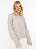 Swetry damskie - Zwillingsherz Sweter w kolorze szarym - miniaturka - grafika 1