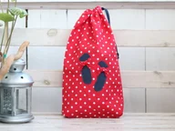 Akcesoria podróżnicze - Organizer Na Buty Red Dots, Uroczy Prezent Dla Niej, Ekologiczna Torba Podróżna Na Buty - miniaturka - grafika 1