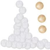Oświetlenie świąteczne - Lampki dekoracyjne cotton balls 30 LED 30 kul białe CL0049 - miniaturka - grafika 1