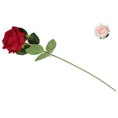 Sztuczne kwiaty - Róża 51 cm czerwony - miniaturka - grafika 1