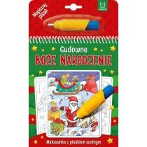 Cudowne Boże Narodzenie. Malowanka z pisakiem w.2 - Kolorowanki, wyklejanki - miniaturka - grafika 1