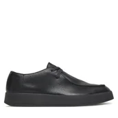 Półbuty męskie - Półbuty Calvin Klein Hybrid Cup Wallabee Lth HM0HM02062 Czarny - miniaturka - grafika 1