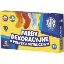 Astra Farby dek. o połysku met. 6 kolorów 10 ml - Artykuły biurowe - miniaturka - grafika 1