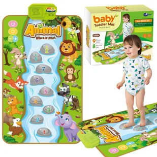MUZYCZNA MATA TANECZNA INTERAKTYWNA ZWIERZĄTKA PIOSENKI ZABAWKA DLA DZIECI - Maty edukacyjne - miniaturka - grafika 1