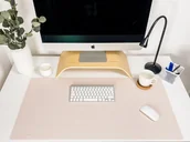 Podkładki na biurko - Mata na biurko jednokolorowa - beżowa [Rozmiar: 90 cm x 45 cm]/Accurate - miniaturka - grafika 1