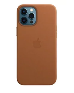 Etui do iPhone 12 Pro Max Apple Leather Case z MagSafe - naturalny brąz - Etui i futerały do telefonów - miniaturka - grafika 1