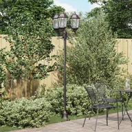 Lampy ogrodowe - Słup ogrodowy 3-lampowy E27 brązowy 220 cm aluminium - miniaturka - grafika 1