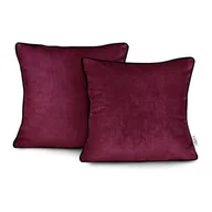 Poszewki na poduszki - Zestaw 2 poszewek 45x45 czerwone AmeliaHome VELVET2 glamour - miniaturka - grafika 1