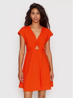 Sukienki - Vero Moda Sukienka letnia Jesmilo 10260353 Pomarańczowy Regular Fit - grafika 1