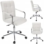 Fotele i krzesła biurowe - KRZESŁO biurowe na kółkach obrotowe do biurka - miniaturka - grafika 1