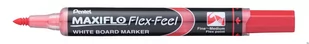 Marker tablic 1.0-5.0mm czerwony okrągły elastyczny Flex Feel Pentel - Markery do tablic - miniaturka - grafika 1