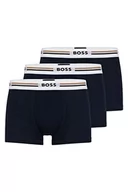 Kąpielówki męskie - BOSS Męskie 3P Revive Trunk, ciemnoniebieskie, XXL, ciemnoniebieski, XXL - miniaturka - grafika 1