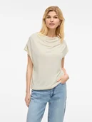 Koszulki i topy damskie - Vila Koszulka w kolorze kremowym - miniaturka - grafika 1