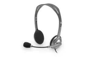 Logitech H111 Stereo Headset Zestaw suchawkowy Przewodowa Opaska na gow Biuro/centrum telefoniczne Szary - Słuchawki bluetooth - miniaturka - grafika 1