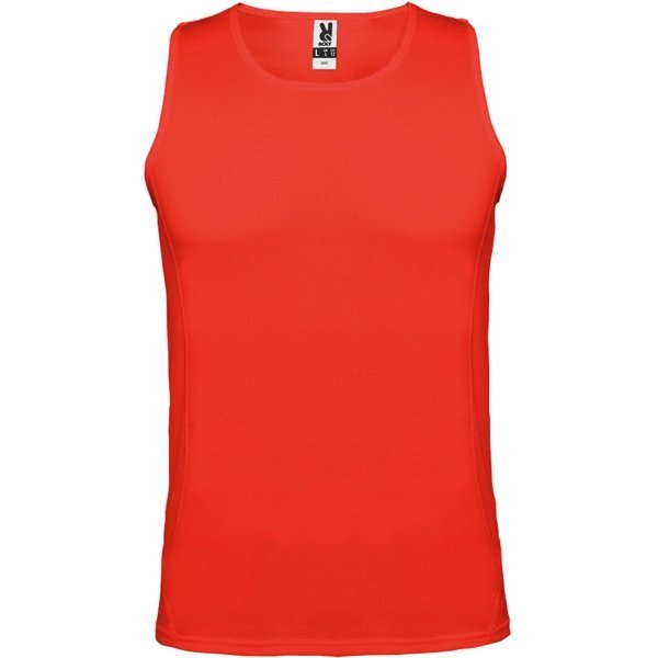 Techniczna koszulka męska na ramiączkach TOP Tanktop ROLY PD0350 RED 2XL