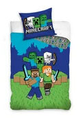 Pościel dla dzieci - Dwustronna Pościel Minecraft Creeper Steve Skeleton Zombie 160x200 - miniaturka - grafika 1