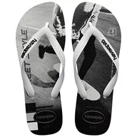 Klapki i japonki męskie - Havaianas Męskie klapki Hype WhiteWhiteBlackBlack, białe/czarne/czarne, 6/7 UK, Biały biały czarny - miniaturka - grafika 1