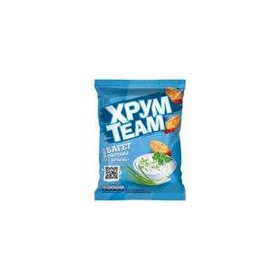 Sucharki o smaku śmietanowo ziołowym "Hrumteam" 55g - Chipsy - miniaturka - grafika 1