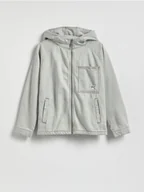 Bluzki dla chłopców - Reserved - Bawełniana koszula - jasnoszary - miniaturka - grafika 1