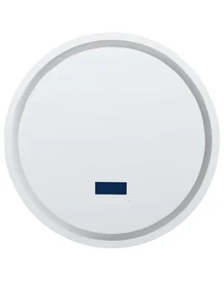 Lustro ścienne LED z głośnikiem Bluetooth  60 cm srebrne BROGNON - Lustra - miniaturka - grafika 1