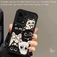 Inne - TEMU Etui na Telefon z Czarno-Białym Kotem dla Xiaomi Redmi - miniaturka - grafika 1