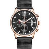 Zegarki męskie - Zegarek męski WEIDE WD011 czarny rg Chronograf - miniaturka - grafika 1