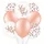 Balony na Wieczór Panieński, She said yes, rose gold z konfetti 30 cm, 8szt