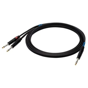 Kabel SSQ JSJM1 Jack stereo 6.3 mm - 2 x Jack 6.3 mm 1 m - Kable - miniaturka - grafika 1